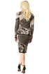 Abstract Knit Midi Skirt